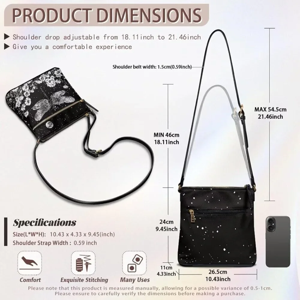 Leather Purse for Women Small Zippered Crossbody Travel Handbag